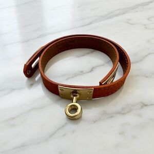 Gold and rustic orange Bracelet